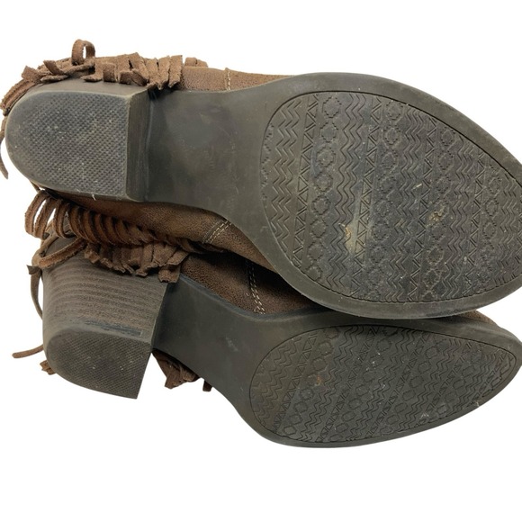 JellyPop Addison Fringe Pow Wow Cowboy Ankle Boots Bootie Women's Sz 8.5 Aztec - Picture 9 of 13